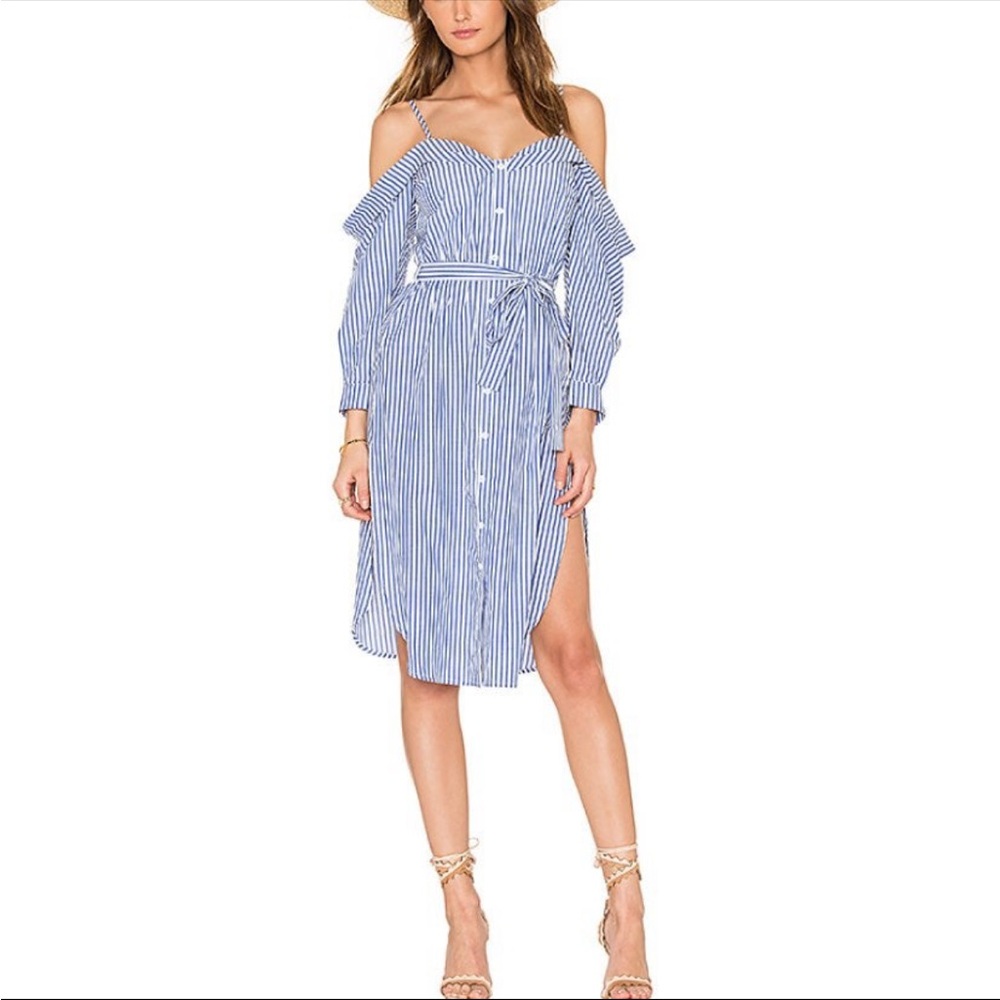 Bardot striped long dress